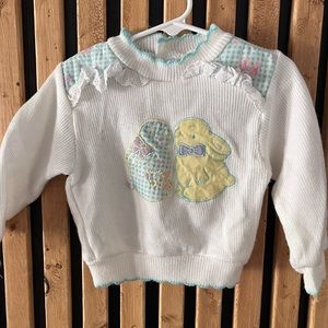 Vintage Easter girls sweater
